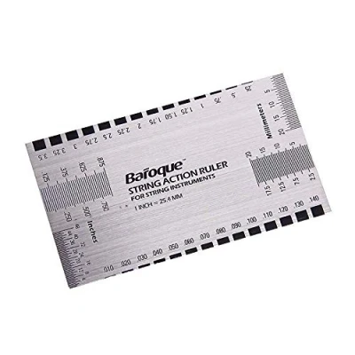 Image of Guitar Ruler String Action Gauge Tool for Electric Bass Acoustic Mandolin Banjo (Ruler)