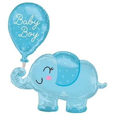 Image of Amscan 4312301 S/Shape: Baby Boy Elephant