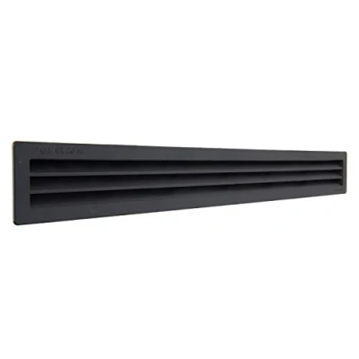 Image of Ventilation P51R516N Grid Rectangular Black Plastic with Insect net Size 515 x 60 mm
