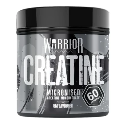 Image of Warrior Creatine Monohydrate Powder 300g Micronised Proven to Improve Physical Performance and Recovery, 5g Servings (Unflavoured)