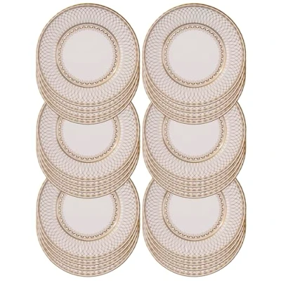 Image of Talking Tables Premium Quality Large Gold Disposable Paper Plates Strong and Sturdy Elegant Design Recyclable Tableware for Christmas, Birthday Party, Weddings, Anniversary Made Pack of 24