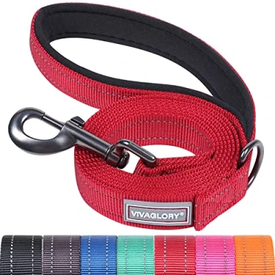Image of VIVAGLORY Dog Lead, Padded Handle, Reflective, Heavy Duty for Medium &amp; Large Dogs