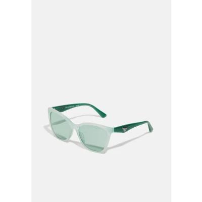 Image of Emporio Armani Sunglasses, Women&#039;s, Size: 56, Shiny striped green/green