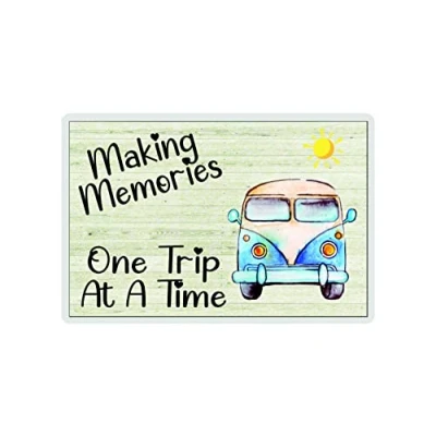 Image of Campervan Fridge Magnet Making Memories One Trip At A Time Fun Gift, Cheeky Birthday Novelty Present