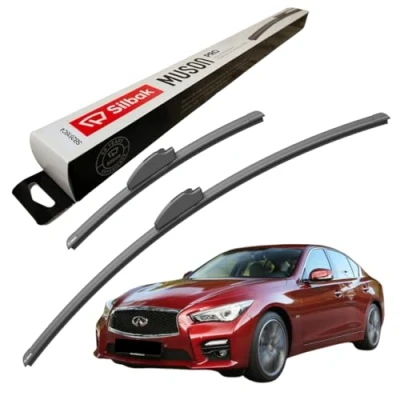 Image of Silbak Windscreen Wipers, for INFINITI Q50 (07/2013 ONWARDS) Wiper Blades, 650mm/400mm