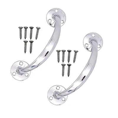 Image of EAI Bow Handles for Cabinets Wardrobes Drawers Polished Chrome 175mm Pack of 2