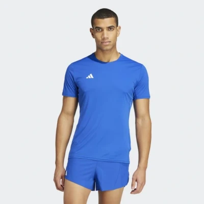 Image of adidas Adizero T Shirt XXL Blue Men&#039;s Running Top for Lightweight Comfort and Performance