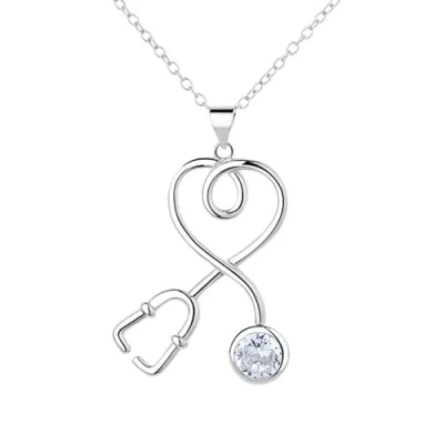 Image of Stethoscope Necklace, Braver than you believe, stronger seem, smarter think