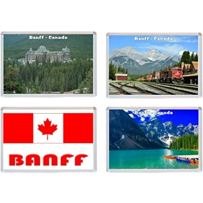Image of Banff Canada 4 PACK Jumbo Fridge Magnet/Magnets Gift/Souvenir/Present