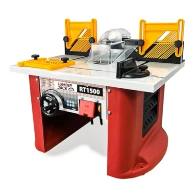 Image of Lumber Jack 1500W Router Table, Variable Speed 8,000 26,000rpm Woodworking Machine, Bench Top Use, Rise &amp; Fall System and Safety Switch, Cutter Storage, 1/2&quot; 1/4&quot; Collets Included