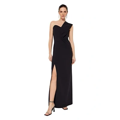 Image of Trendyol FeMan Maxi Shift Regular fit Woven Evening Dress Schwarz