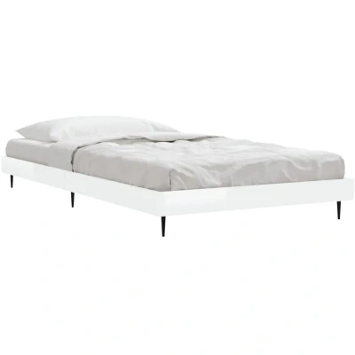 Image of vidaXL Bed Frame without Mattress High Gloss White 100x200 cm