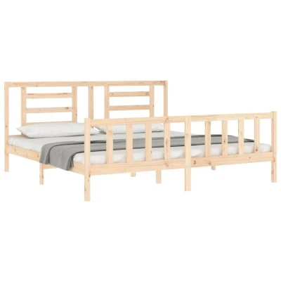 Image of vidaXL Bed Frame without Mattress 200x200 cm Solid Wood Pine