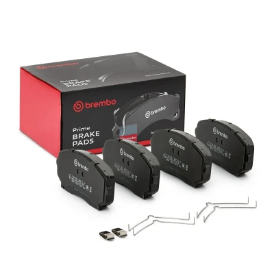 Image of 7T432001AA, 7T4Z2001A, 7T4Z2V001AA, 7U2J2C452AA, 8T432200BA Brake pad set BREMBO P 54 059 with acoustic wear warning accessories MAZDA: CX 9