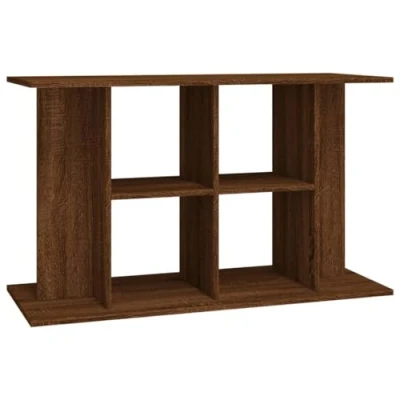 Image of vidaXL Mat Brown Oak Aquarium Stand, Engineered Wood with Ample Storage Space, Modern Design, Stable and Secure 100x40x60 cm