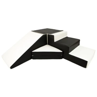 Image of Velinda Soft play, slide, stairs, foam, indoor, outdoor, set, kids, baby (colour: black white)