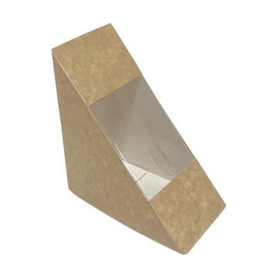 Image of Fiesta Recyclable Standard Sandwich Wedge with Pet Window 65mm (Pack of 500)
