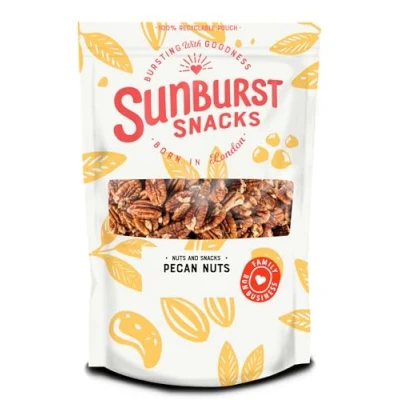 Image of Sunburst Raw Whole Mammoth Pecan Nuts, GMO Free, Resealable &amp; Recyclable Pouch, 1kg