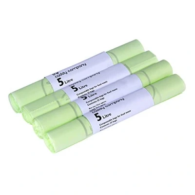 Image of The Caddy Company 5 Litre (5L) Compostable Bin Liners, 100 Bags