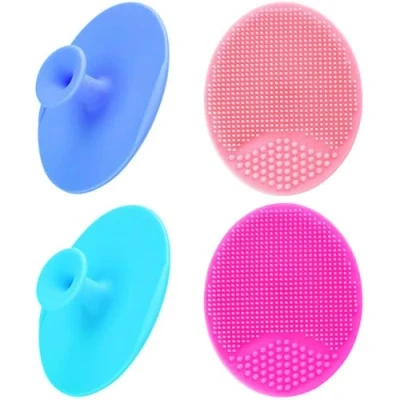 Image of Baby Bath Brush, Silicone Massage Exfoliating Essential for Dry Skin, Cradle Cap and Eczema, 4 Pack (Small Pack)