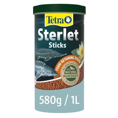 Image of Tetra Pond Sterlet Sticks, Complete Fish Food for Sturgeons and Sterlets, Rapidly Sinking 1 Litre