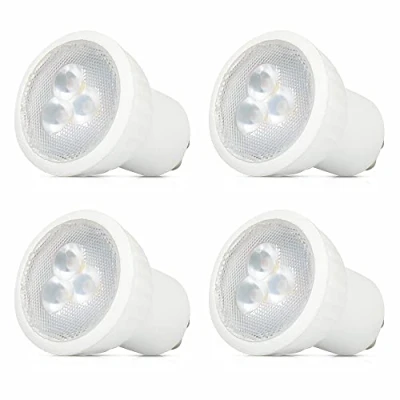 Image of BELINGGO Mini GU10 LED Light Bulbs, 3W MR16 LED, 30W Halogen Bulbs Equivalent, 3000K Warm White, AC220 Volt, Recessed Lighting, Track Spotlight, 4 Pack