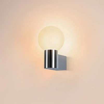 Image of SLV Varyt bathroom wall light, chrome, aluminium, width 12 cm