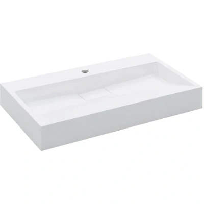 Image of vidaXL Wash Basin 80x46x11 cm Mineral Cast/Marble Cast White