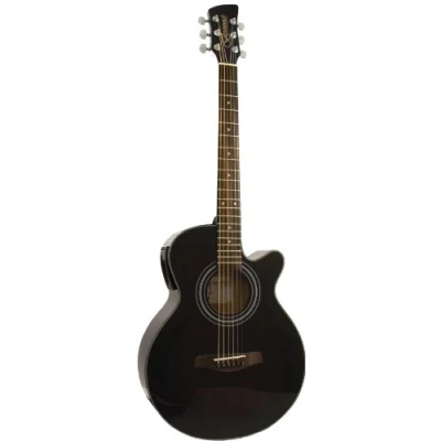 Image of Barnes &amp; Mullins Brunswick Auditorium Electro Acoustic Guitar Black