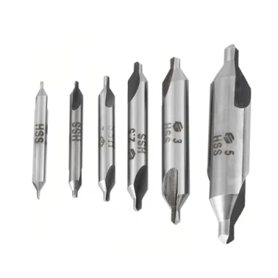 Image of 6Pcs HSS Center Drill Bits Set,1/1.5/2/2.5/3/5mm 60 Degree Lathe Mill Combined Centre Countersink Bit kit for Metal Positioning and Chamfering Processing