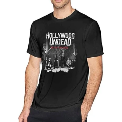 Image of Parlede Hollywood Undead Men&#039;s Classic T Shirt Black S