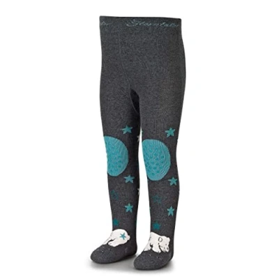 Image of Sterntaler Baby Krabbelstrumpfhose Eisbär Elia Crawling Tights, Opaque, Anthrazit Melange, Normal