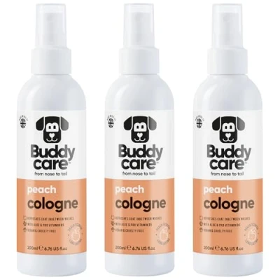 Image of Buddycare Peach Dog Cologne 200ml x3 Fruity and Bold Scented, Refreshes Between Washes