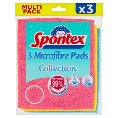 Image of Spontex Microfibre Pads, 3 Count (Pack of 1)