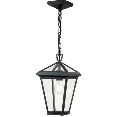 Image of Hinkley Alford Place Outdoor Pendant Ceiling Light Museum Black, IP44