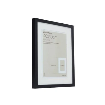 Image of 54 x 44cm Black Single Aperture Mount Picture Photo Frame