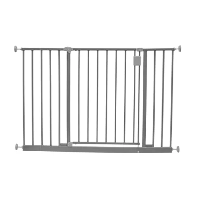 Image of Safetots Extra Wide Hallway Gate, 109cm 115cm, Matt Grey, Pressure Fit Baby Safety Barrier for Hallways and Spaces, Easy Installation