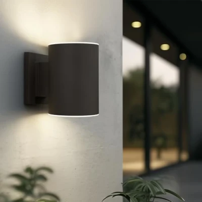 Image of SolarCentre® Grantham Up &amp; Down Outdoor Solar Powered Wall Light Anthracite Grey
