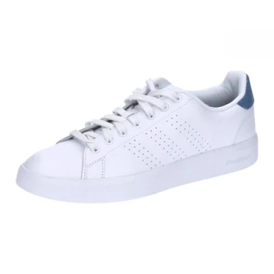 Image of adidas Men&#039;s Advantage Premium Leather Shoes, FTWR White/FTWR White/Crew Blue, 3.5 UK
