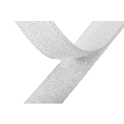 Image of Velcro Brand White Sew on Tape Hook and Loop 50mm 1 Metre