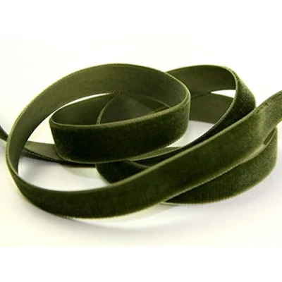 Image of Berisfords Velvet Ribbon Mini roll 9642 Lodengrun 22mm per 5 metre