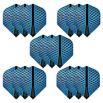 Image of Harrows Silika No2 Dart Flights 5 x sets Darts (15 Total) I 100 Micron Premium Extra Strong Made in UK Professional Accessories Blue
