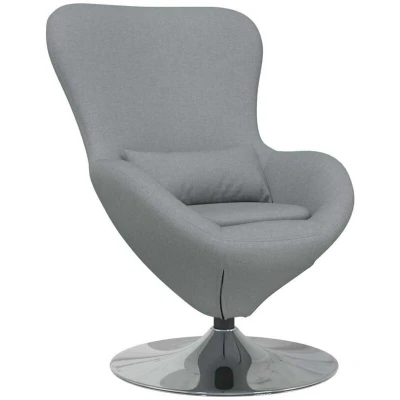 Image of vidaXL Egg Chair Light Grey Fabric