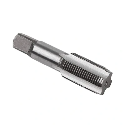 Image of BQLZR Silver 4 Flute 3/8 BSP Bearing Steel Hand Tap Drill Bits Tool for Machining Pipe Thread