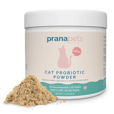 Image of PranaPets Cat Probiotic Powder Digestive Aid and Immune Support for Cats