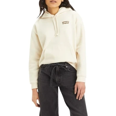 Image of Levi&#039;s Graphic Everyday Hoodie Sweatshirt, Women&#039;s, Size: Large, White swan