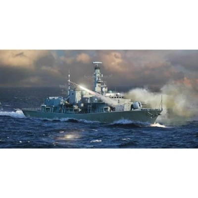 Image of Trumpeter TRU06722 1:700 HMS Type 23 Frigate Monmouth (F235) army Scale Model kit, Multicoloured