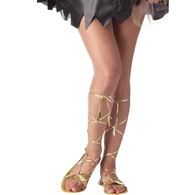 Image of California Costumes Women&#039;s Goddess Sandal Adult Sized Costumes, Gold, Medium