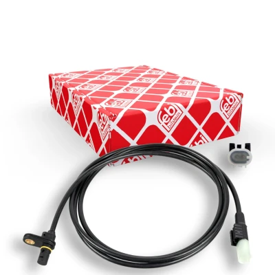 Image of 2E0927748G ABS Sensor FEBI BILSTEIN 173557 Rear Axle Right 1695mm VOLKSWAGEN: Crafter 30 50 Van, MERCEDES BENZ: Sprinter 3.5 T Platform/Chassis