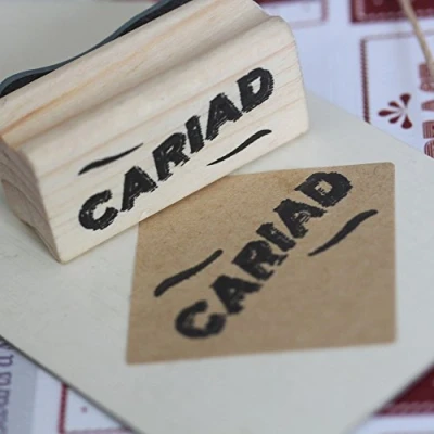 Image of East of India Rubber Craft Welsh Design Stamp Cariad Sweetheart/Darling